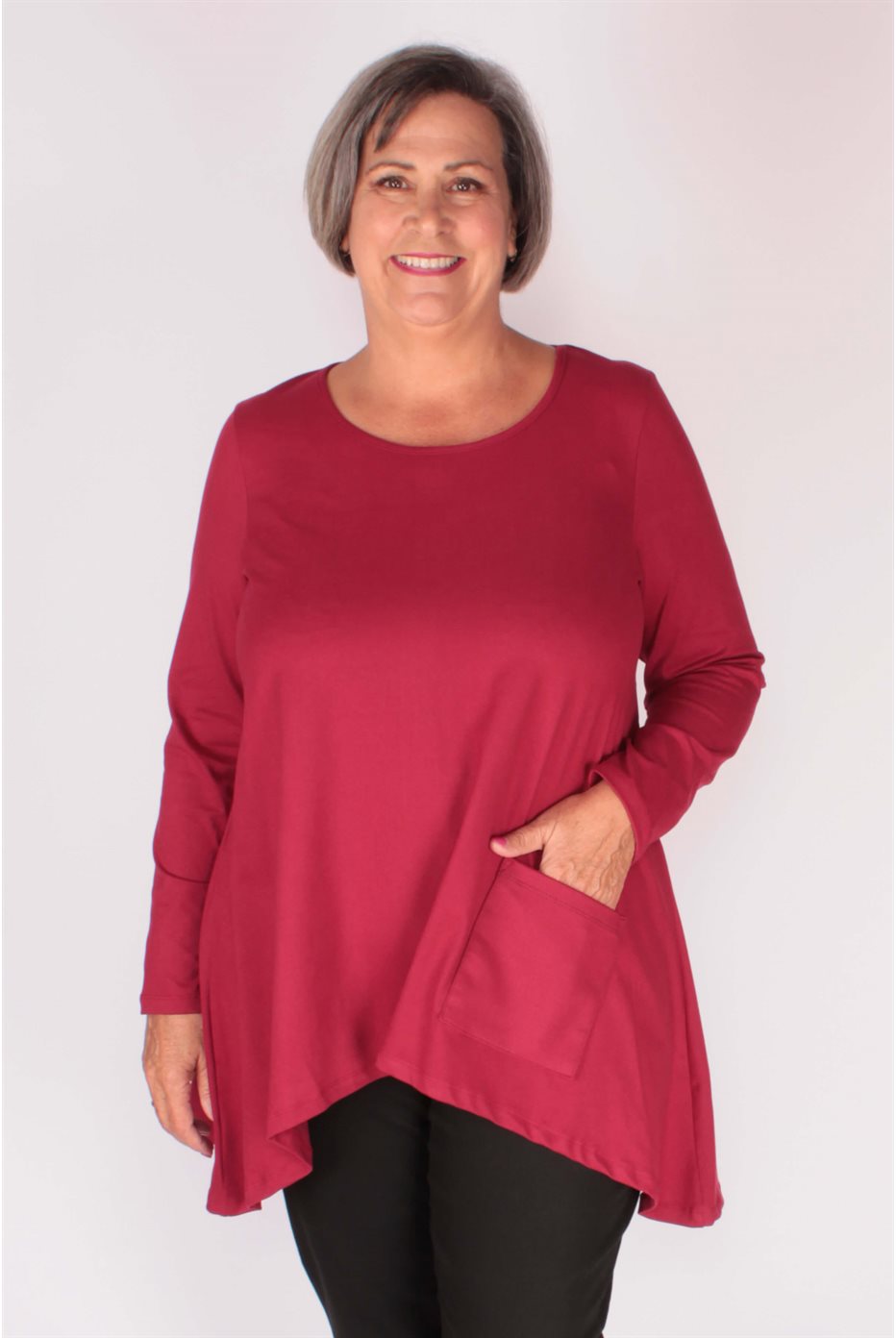 Tunique Avec Poche Rouge Tunique Avec Poche Rouge